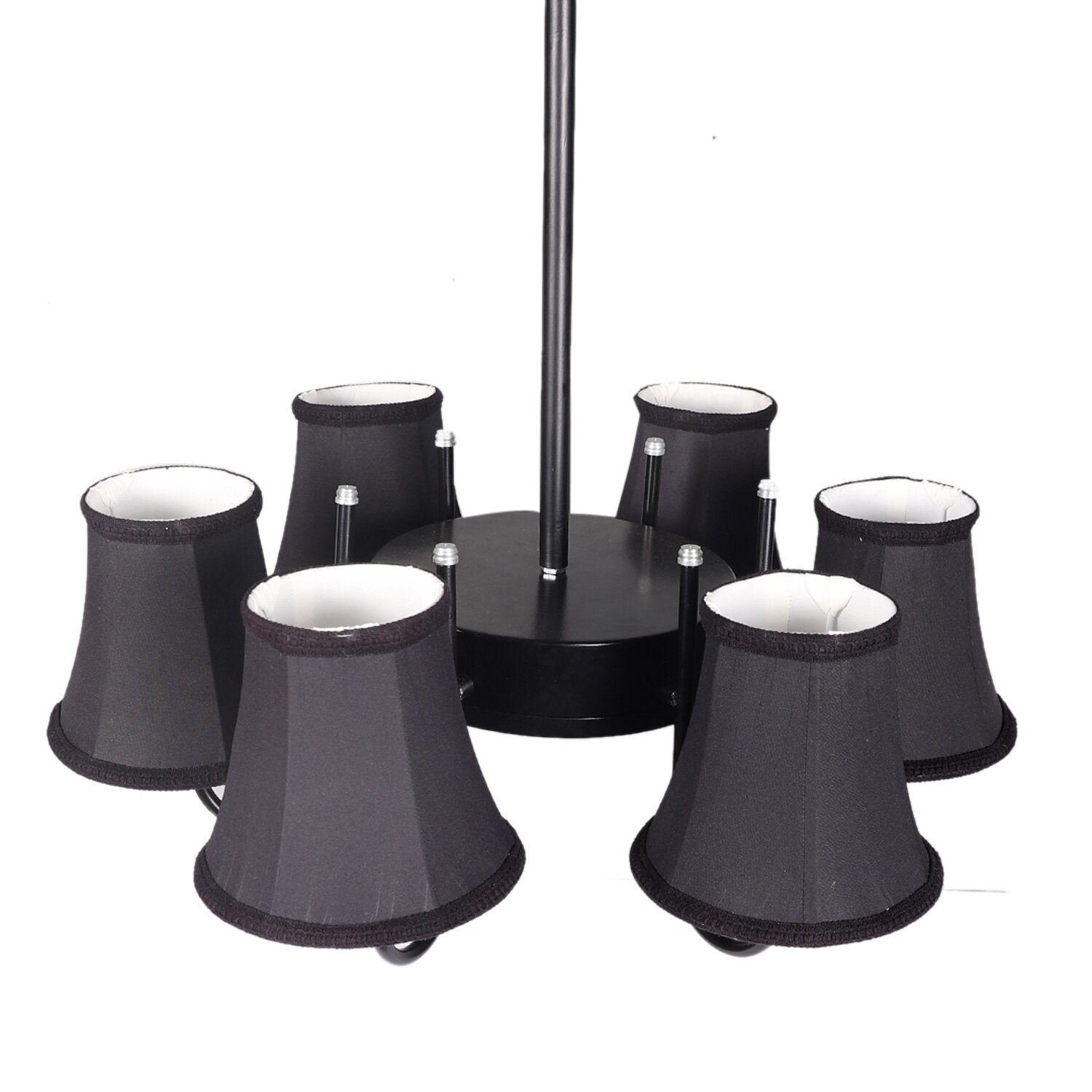 Devansh Dual Black Wallmounted Lamp With Cotton Off-White Shade