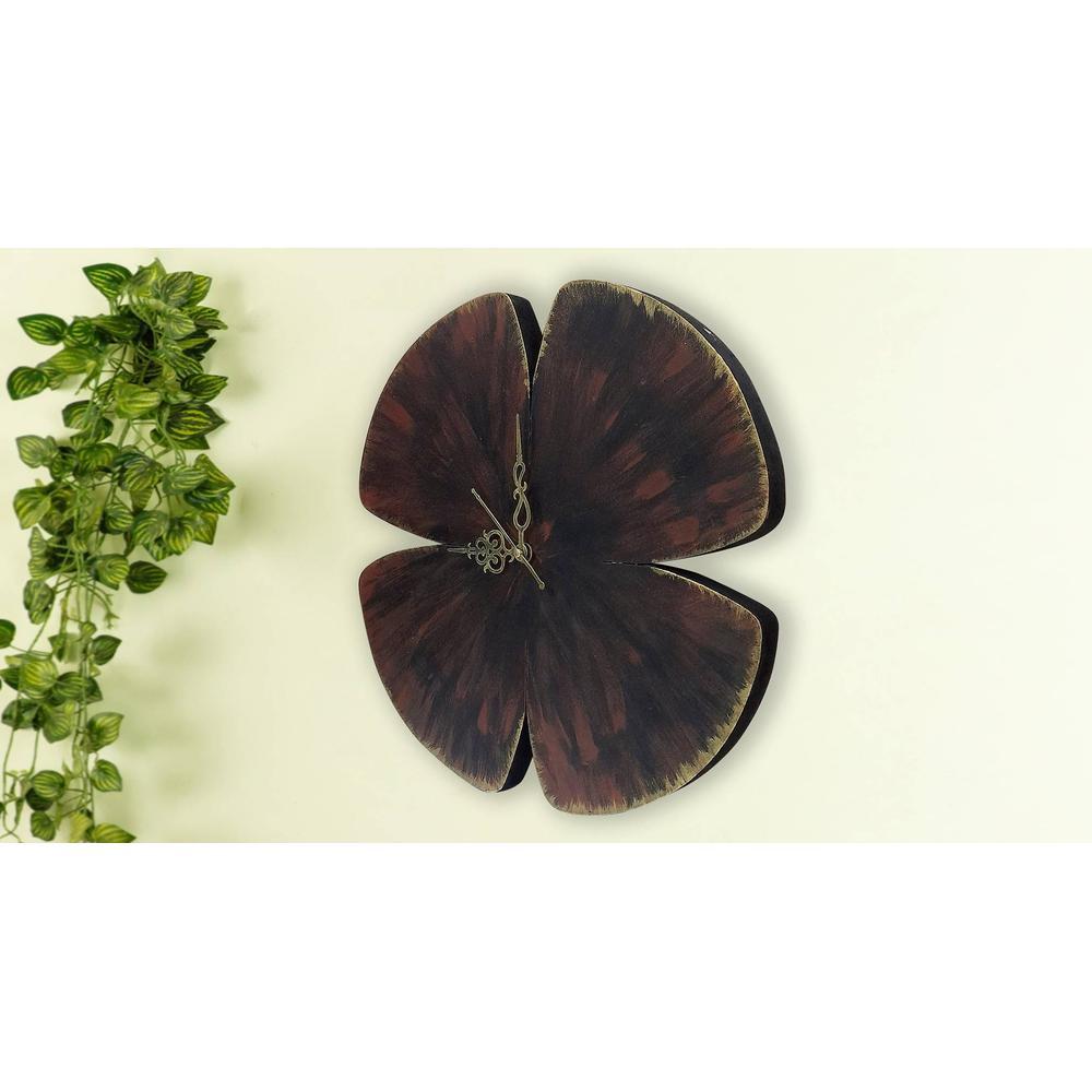 Mclaren Black Colour Engineered Wood Butterfly design without numbers wall clock by Disoo Fashion