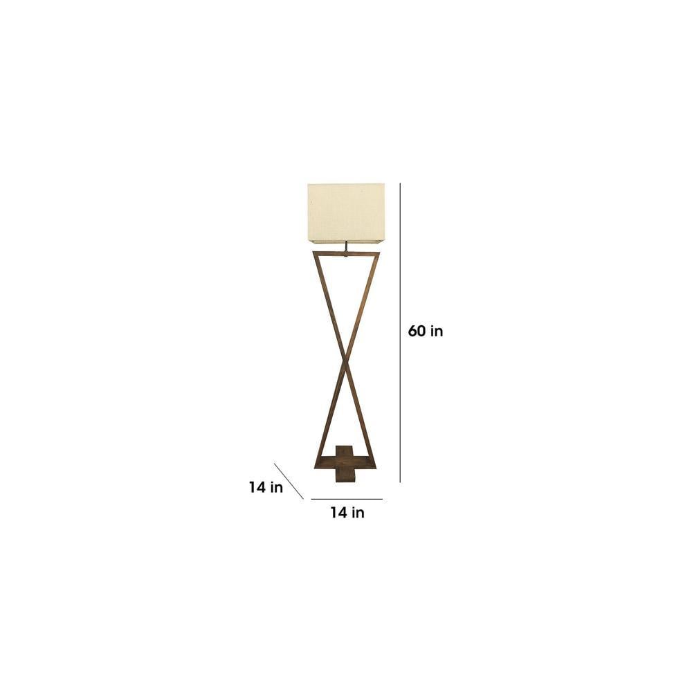 Infinity Beige Jute Floor Lamp with Beige Jute Base