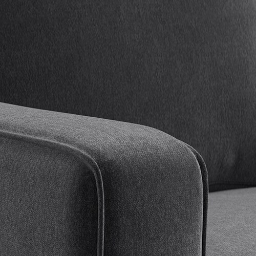 Apollo Sofa Set (Colour : Pebble Grey, Cushion : Hard, Back Type : High Back, Seater : 3+1+1)