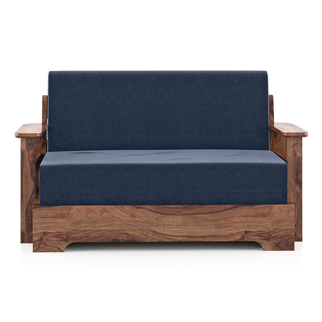 Mahim Compact 3 Seater Sofa cum Bed in Lapis Blue Colour With Storage