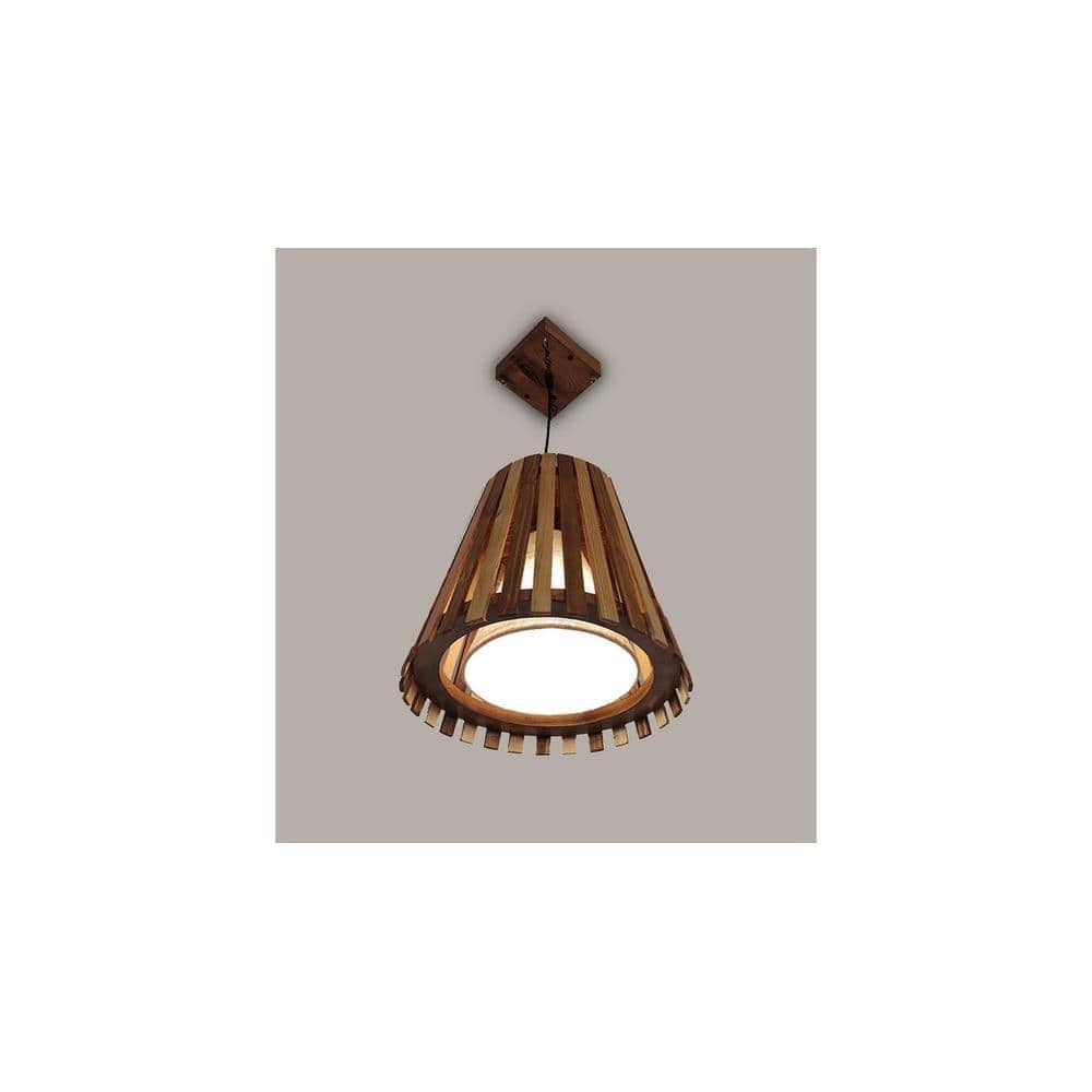 Soyuz Brown Solid Wood Single Hanging Light