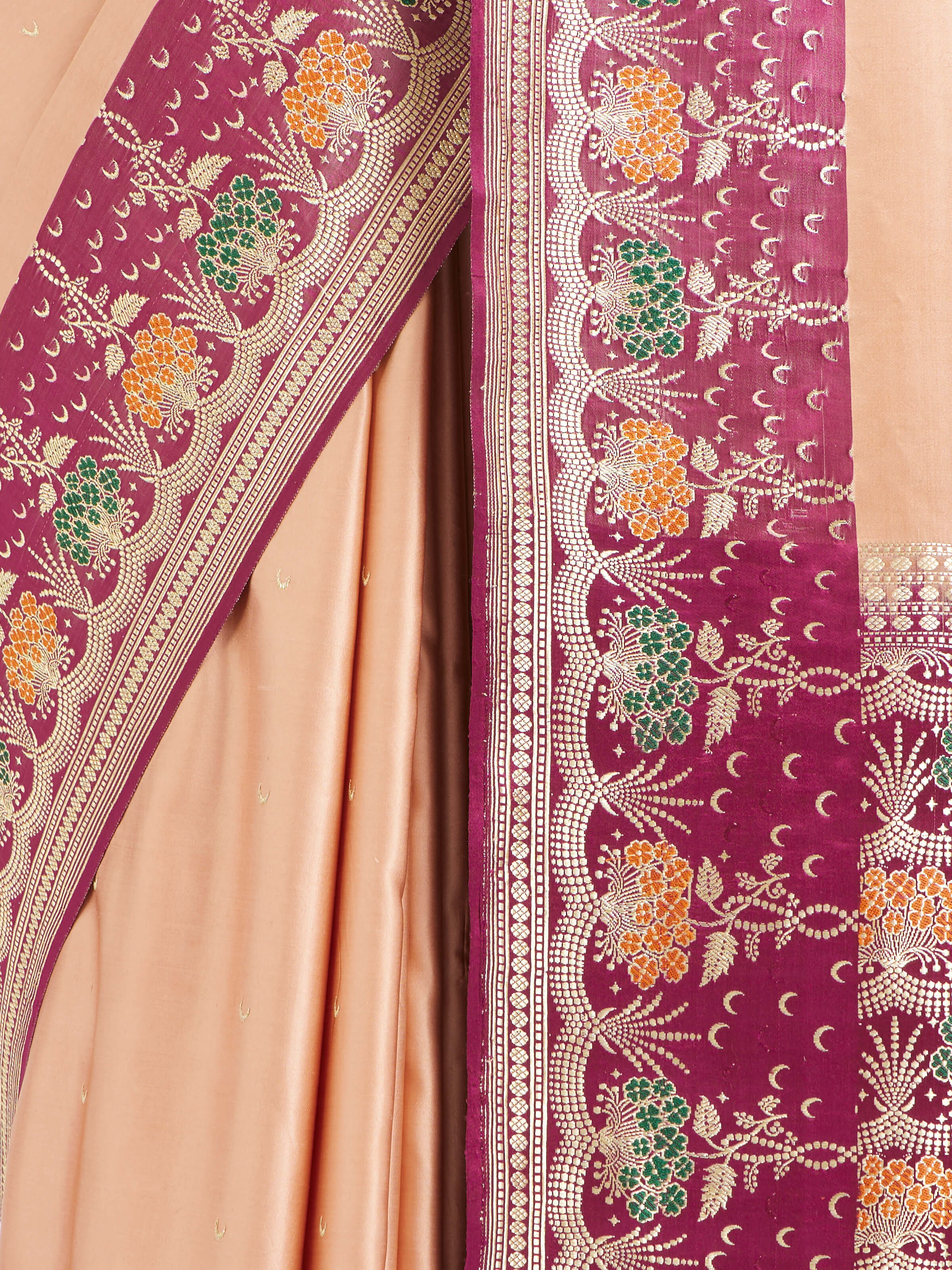 White Silk Banarasi Saree