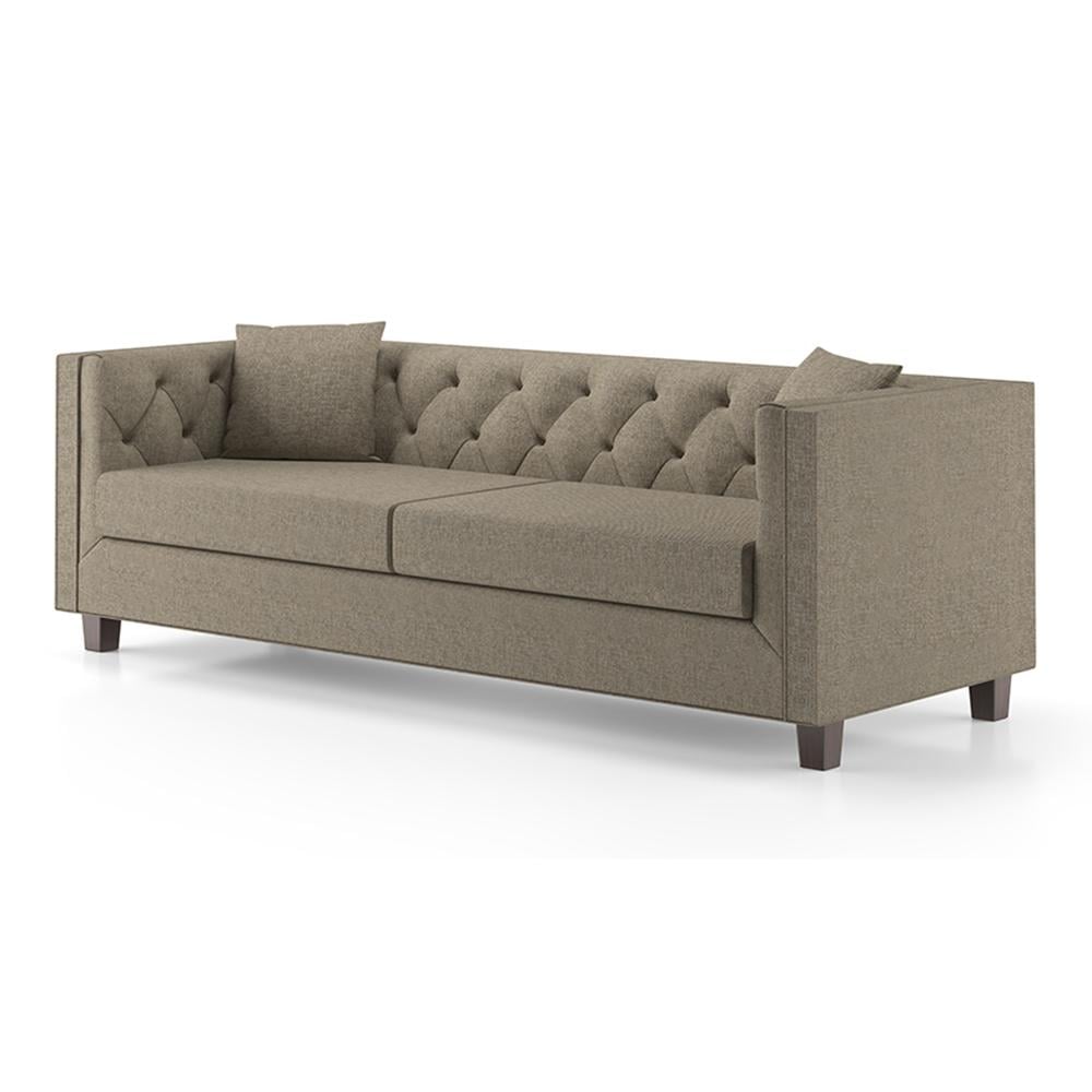 Windsor Premium 3 Seater Fabric Sofa in Mist Brown Colour