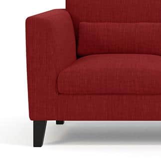 Lewis 2 Seater Fabric Sofa in Salsa Red Colour