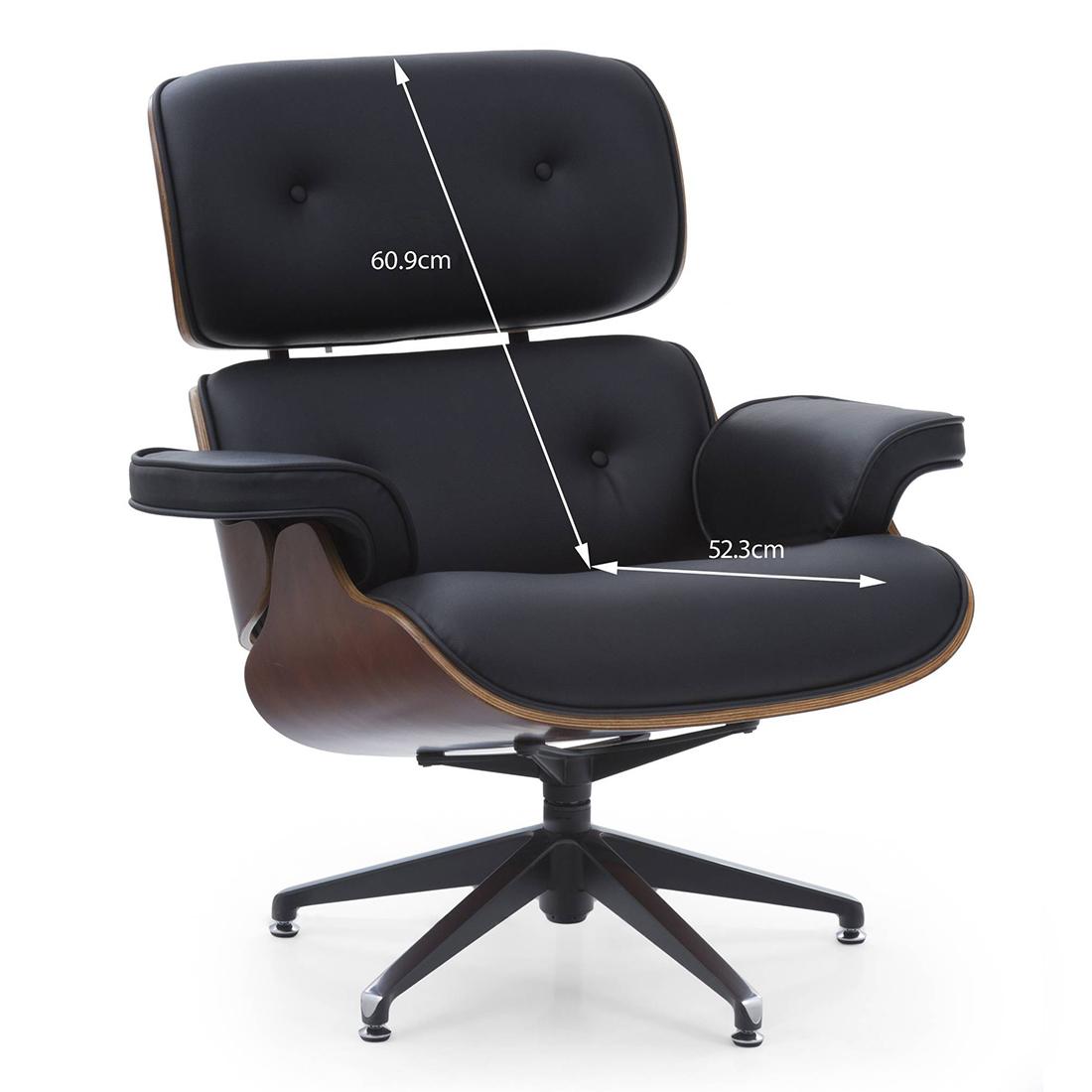 1956 Lounge Chair in Leatherette Black Colour