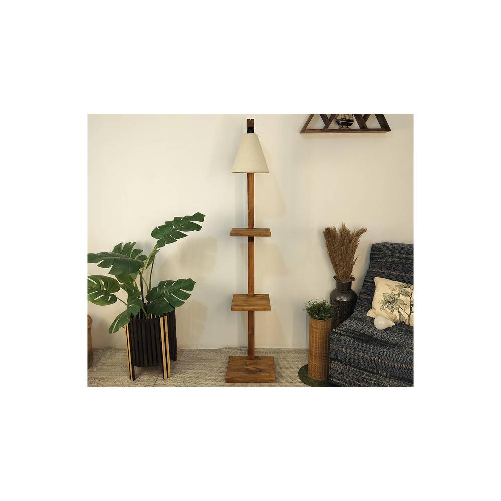 Andre Beige Jute Floor Lamp with Beige Jute Base