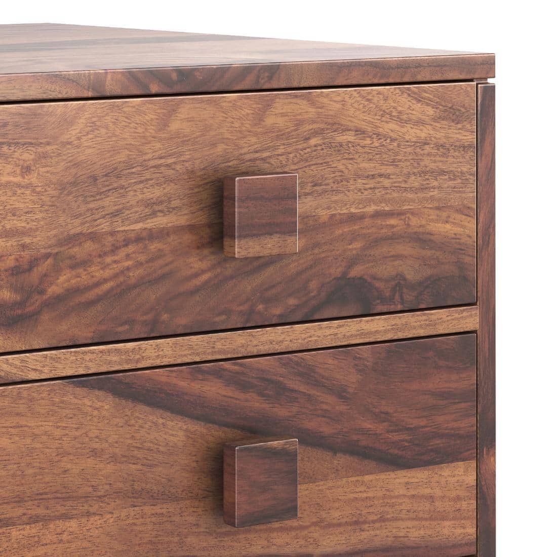 Magellan Solid Wood Bedside Table in Teak Finish
