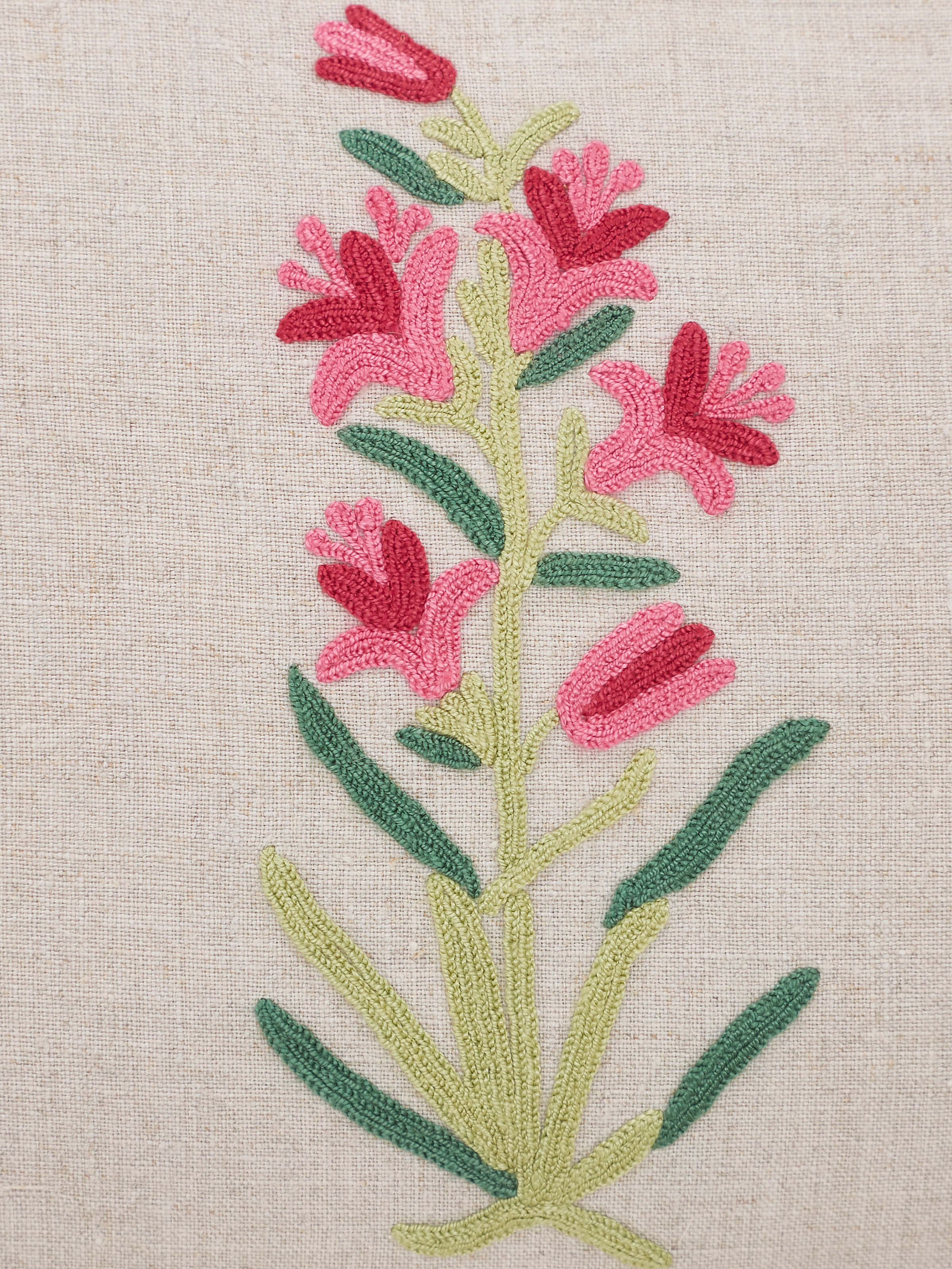 Side detail focusing on the fabric quality and finishing stitches