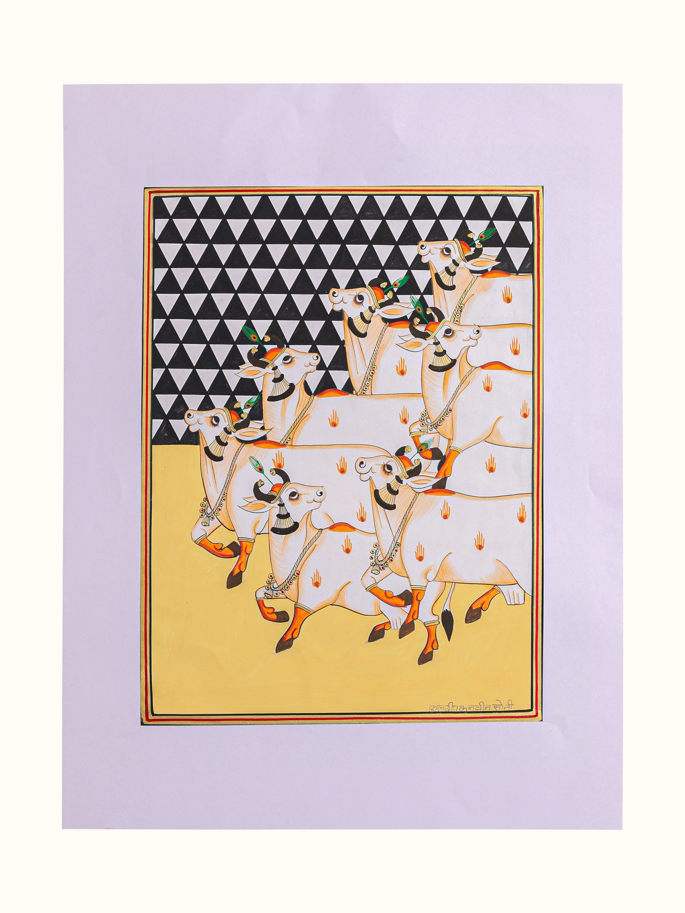 Group of Cows Pichwai Painting