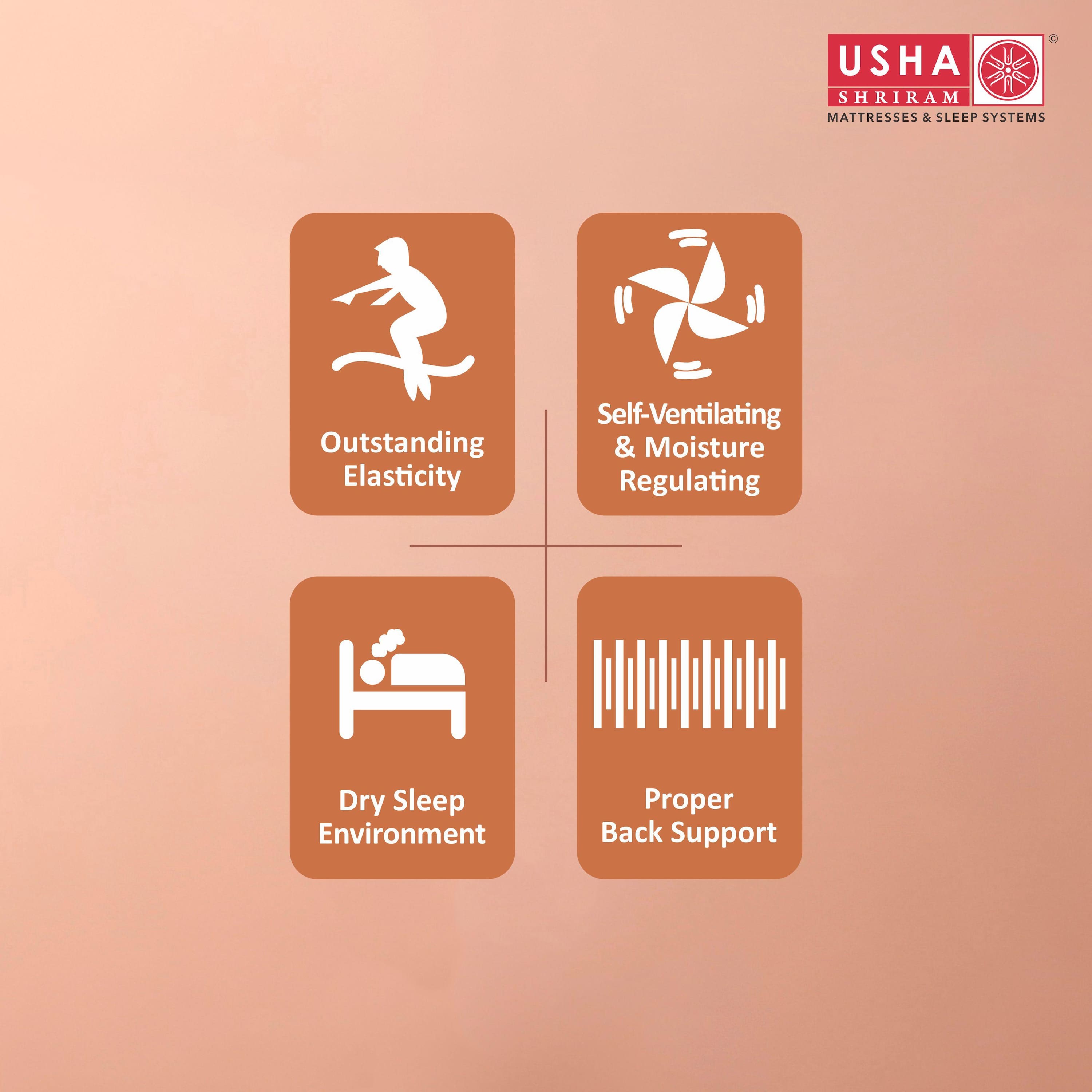 Usha Shriram Dual Comfort Soft & Firm Sides Queen Size Mattress (Mattress Thickness: 6 Inches, Mattress Dimensions: 72 x 60 in)