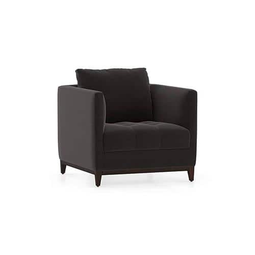 Florence Premium 1 Seater Fabric Sofa in Pebble Grey Colour