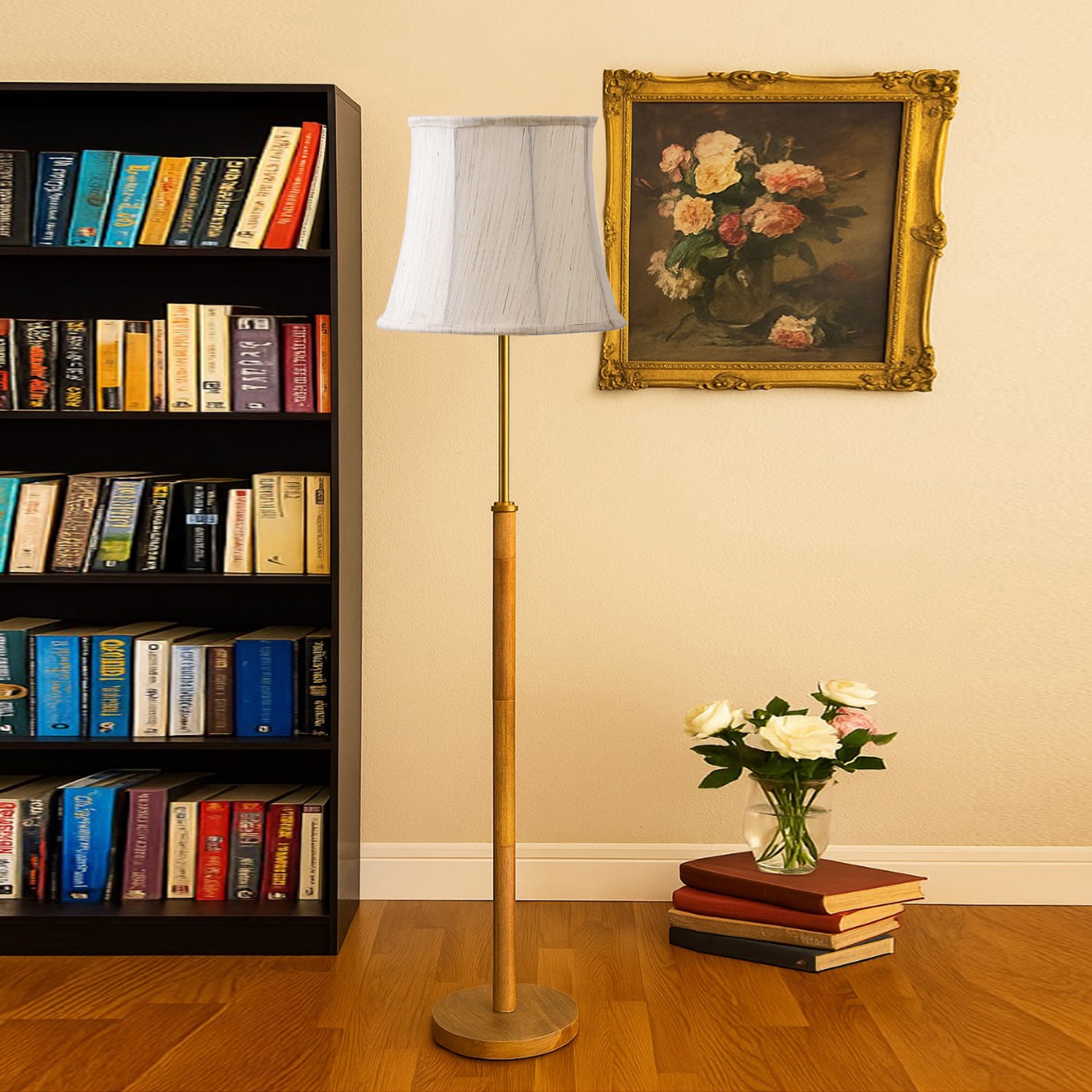 Devansh Wood & Metal Floor Lamp - Devansh