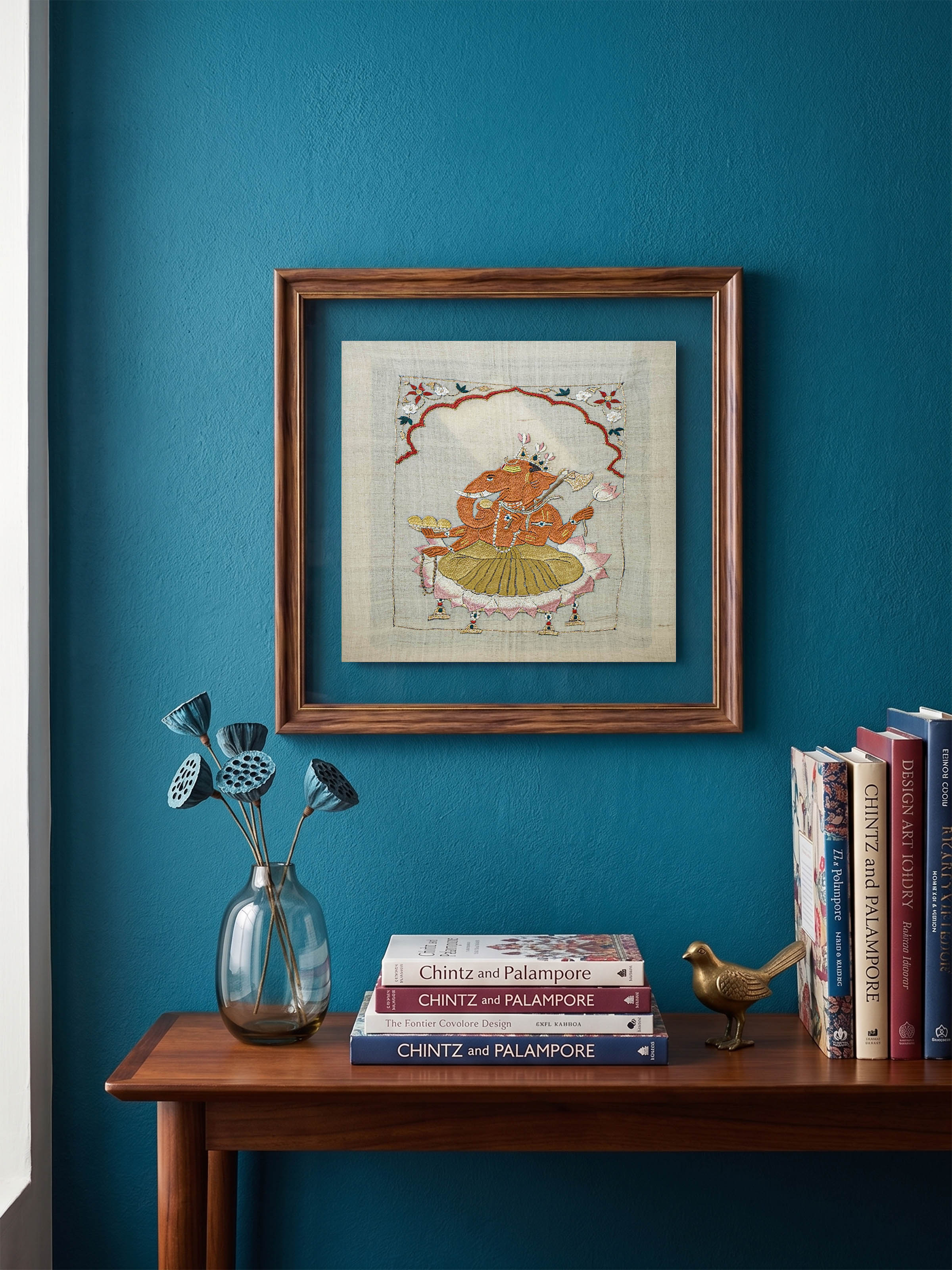 Ganesha Chamba Rumal Wall Hanging