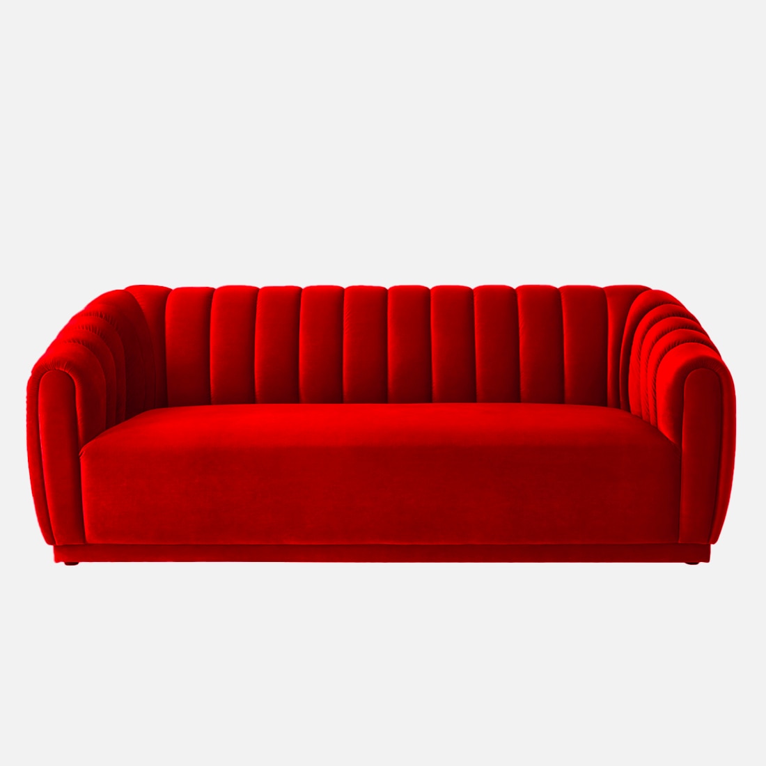 Rosa Fabric Sofa (Red)