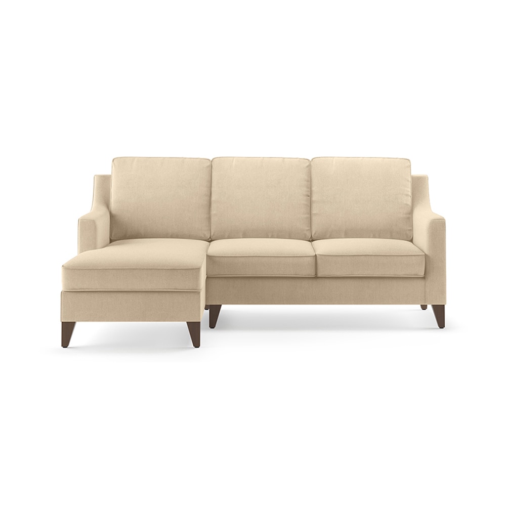 Abbey Sectional Sofa (Colour : Birch Beige, Cushion : Hard, Seater : Left Aligned 2 Seater + Left Aligned Chaise) - Urban Ladder