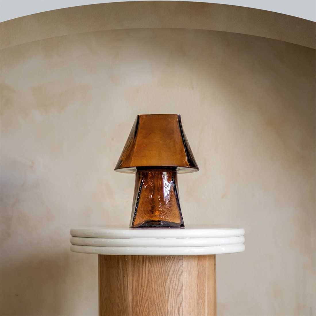 Lueur Amber Mini Handcrafted  Table Lamp - Orange Tree