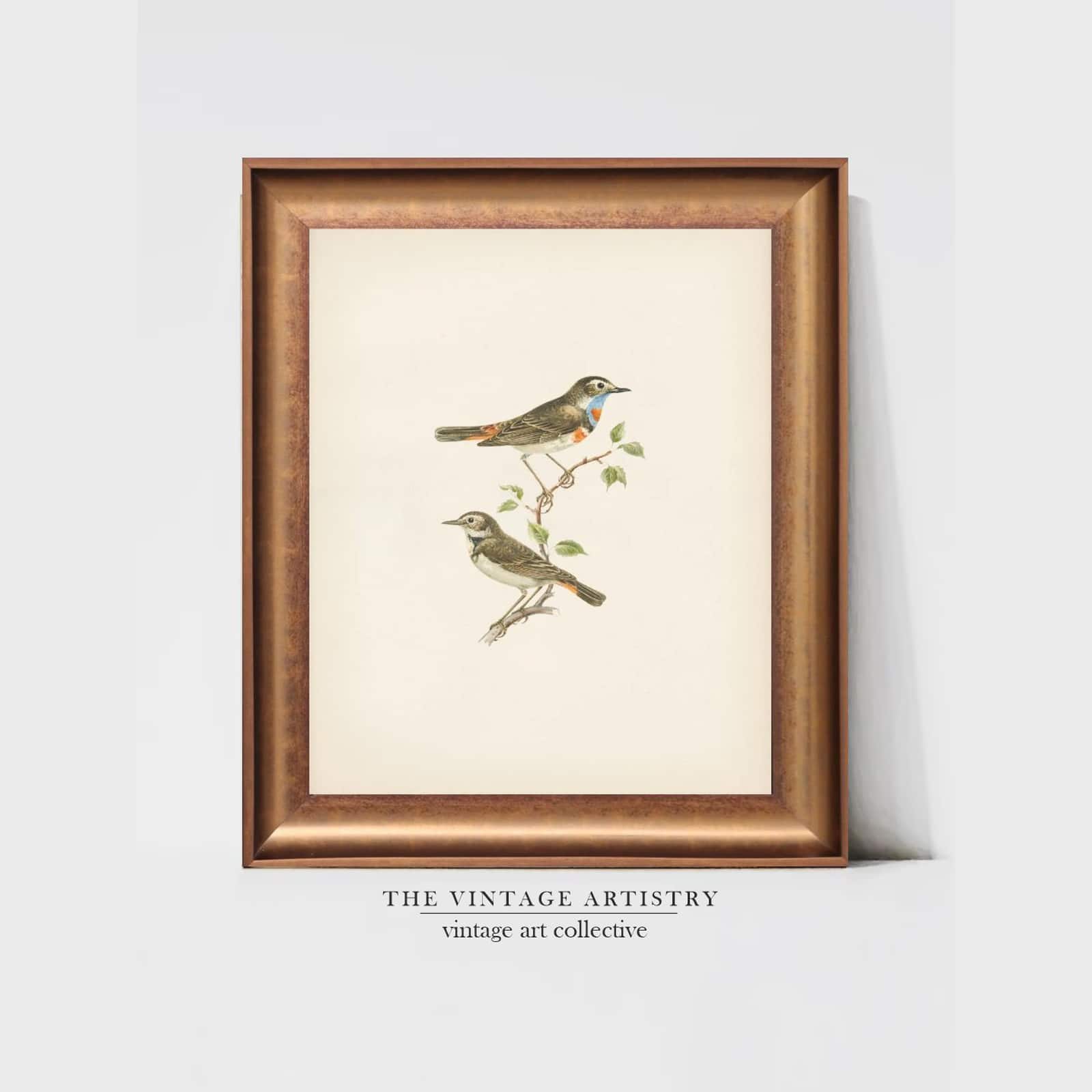 Artistry Brown Greenbirds Frame Canvas Wall Prints Canvas Wall Prints Set of 1 Multicolor Matte