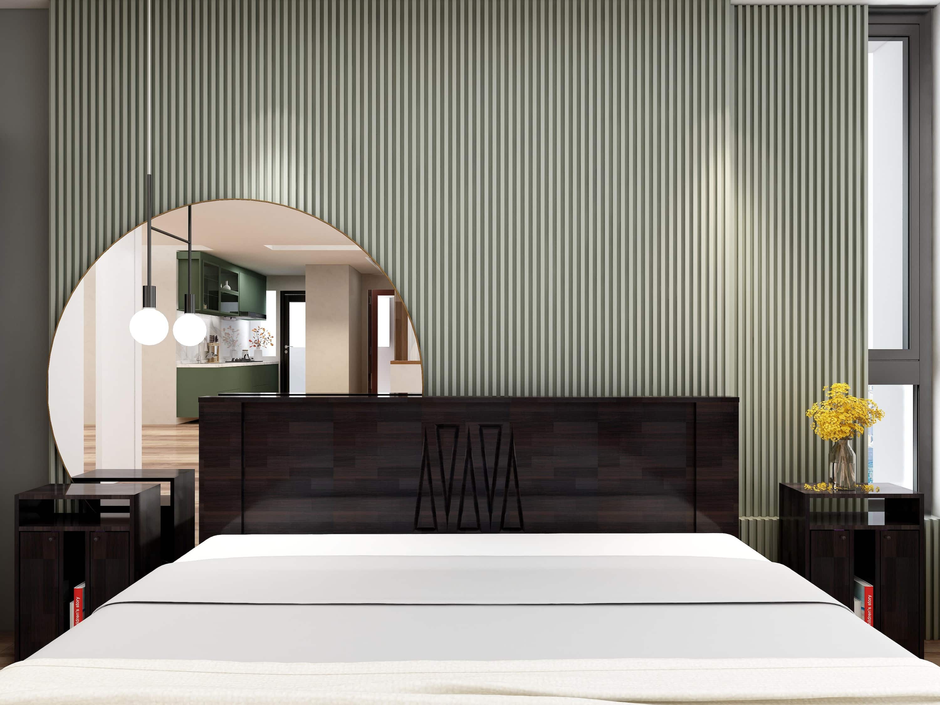 Ren Classic Bedroom Set – Queen Bed, 2-Door Wardrobe & Bedside Table in Wenge Finish – Engineered Wood