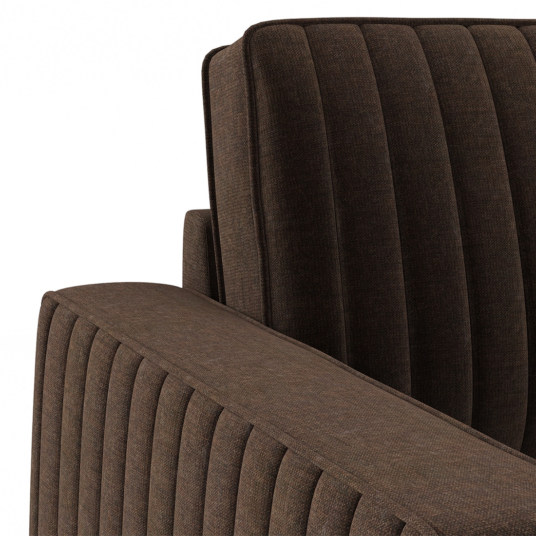 Apollo Neo 1 Seater Fabric Sofa in Dark Earth Colour (Back Height : Regular, Cushion Type : Hard)
