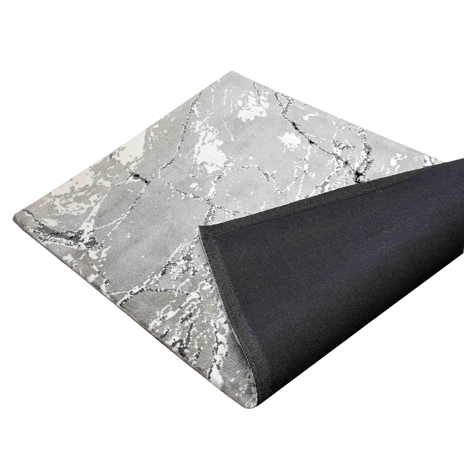 Multicolor Abstract Machine Made Polyester 6 X 9 Feet Carpet