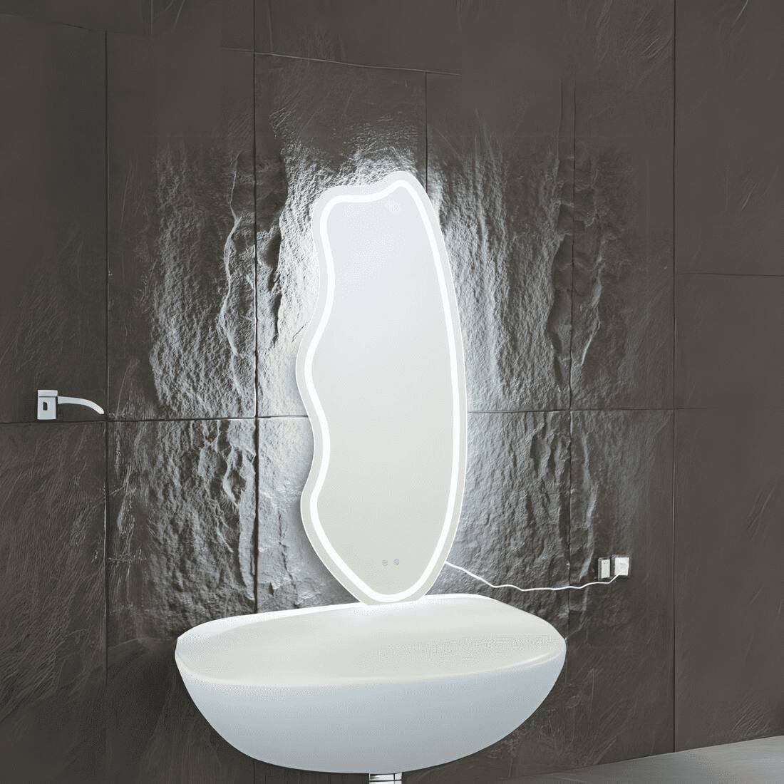 LED Abstract Shape Mirror Light - Modern Illuminated Mirror