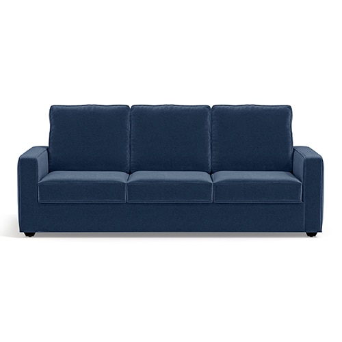 Apollo Compact Sofa Set (Colour : Lapis Blue, Cushion : Soft, Back Type : High Back, Seater : 3+1+1)