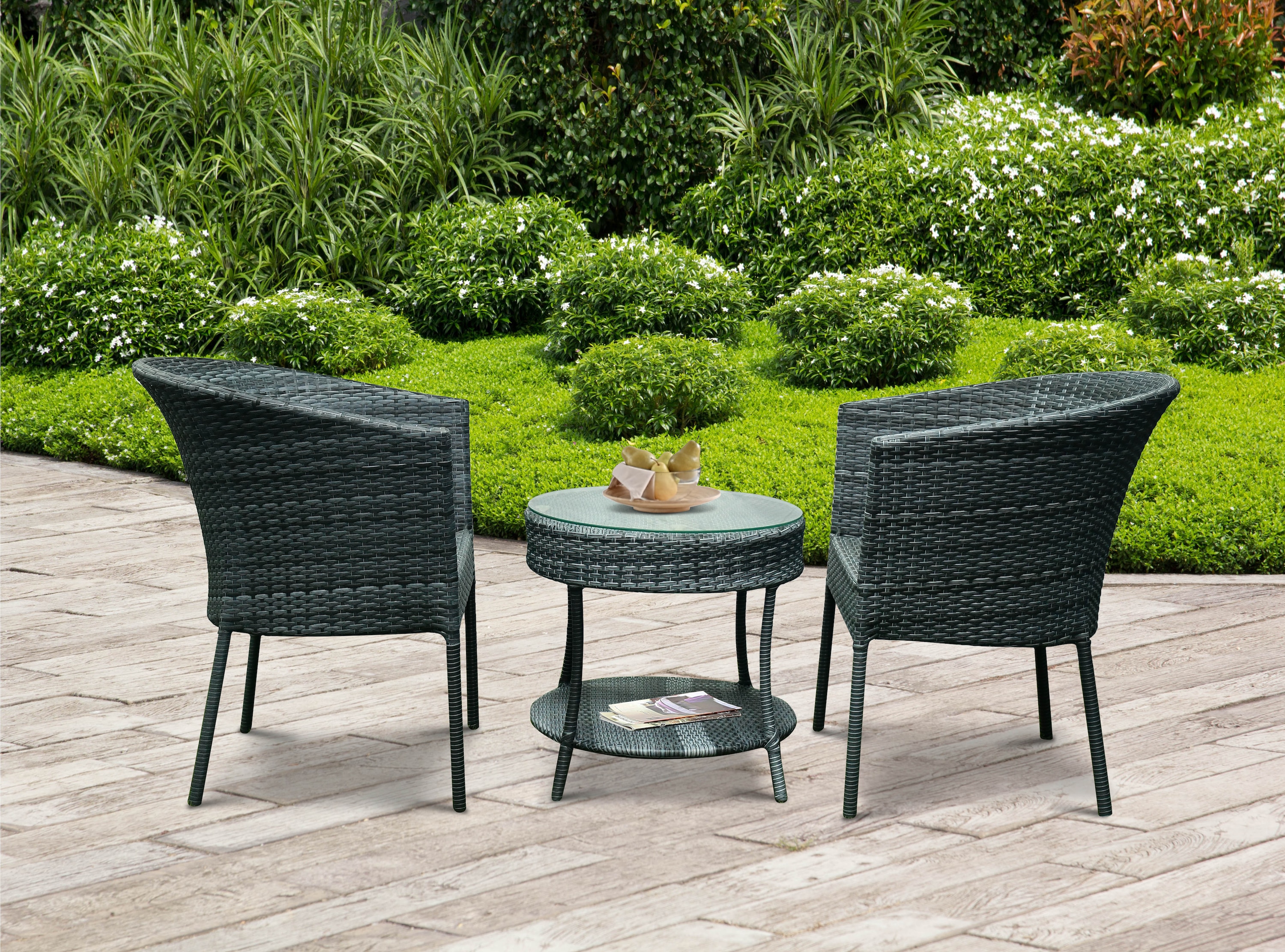 Lismore  Wicker Chair In Grey Dual Tone Finish