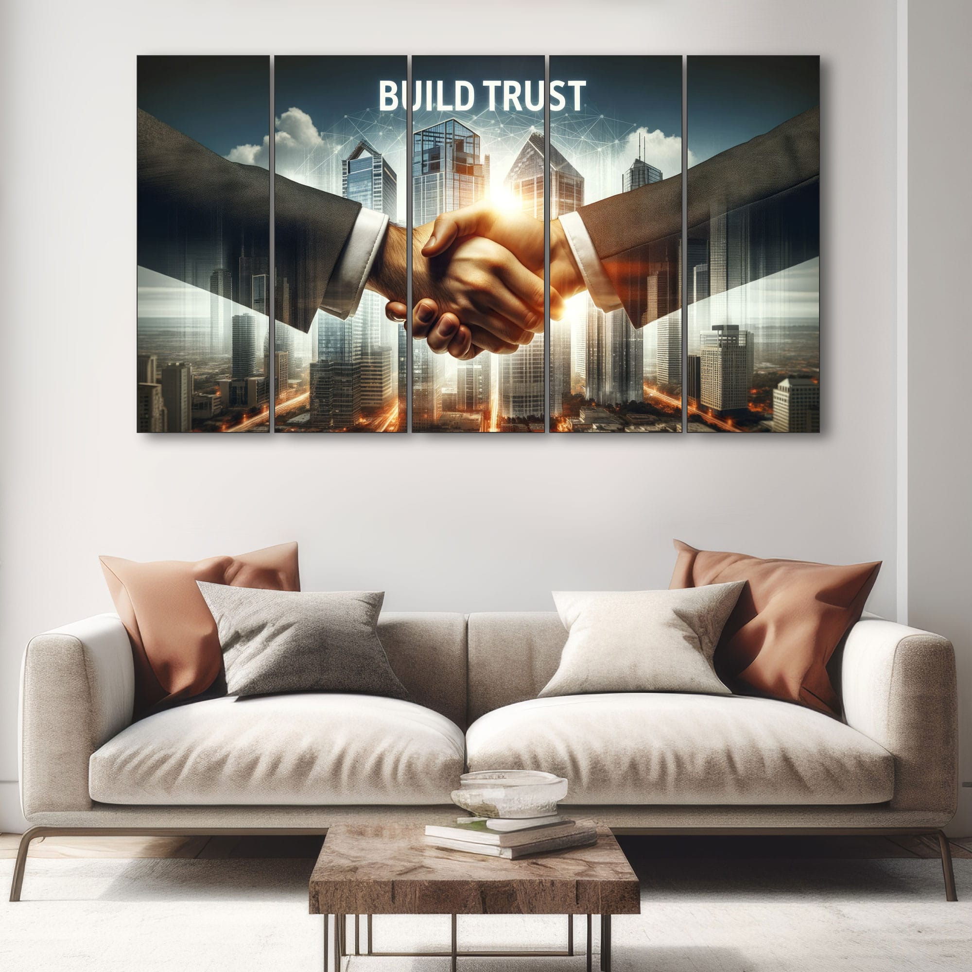 The Castle Decor Corporate Wall Painting Wooden Framed 27x48 Inch (Style 2) - The Castle Decor