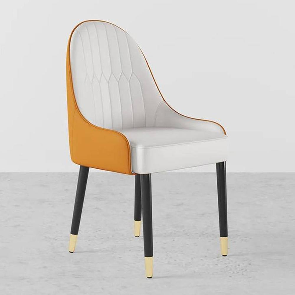 Lili Accent Chair in Cream & Orange Colour