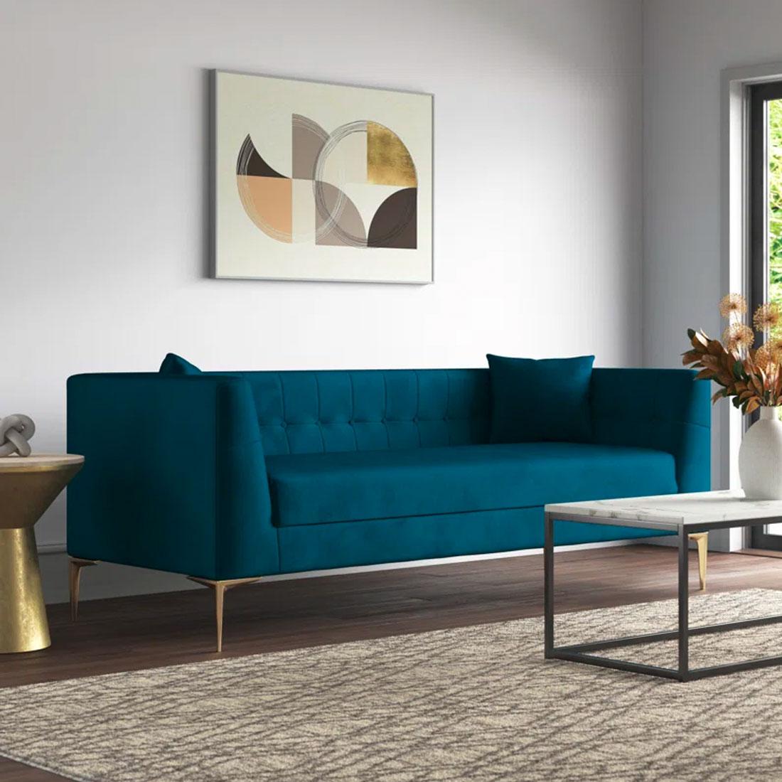 Alpha Fabric Sofa - Blue
