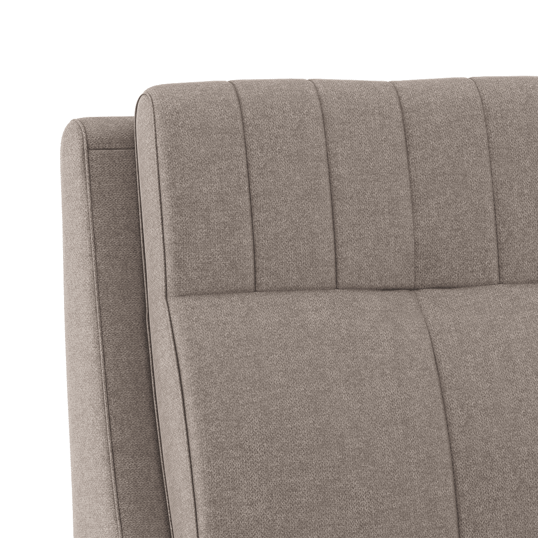 Stanhope Upholestry Hydraulic King Size Bed In Shitake Beige Premium Chenille
