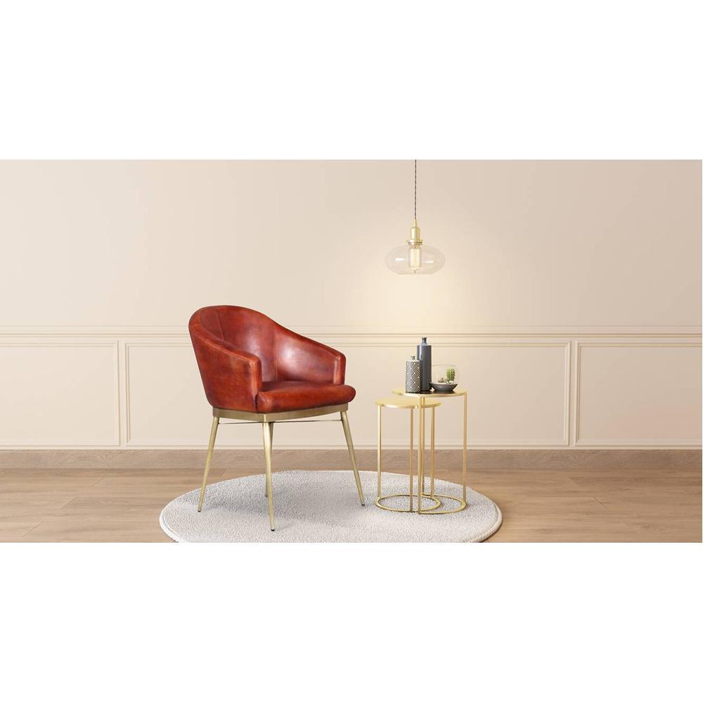Tyson Leather Dining Chair in Multicolor