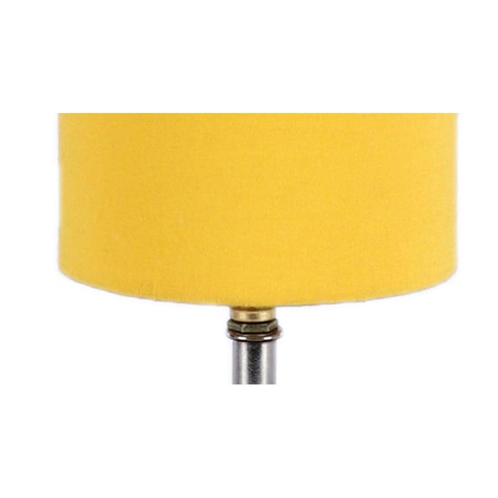 Teagan Yellow cotton & solid wood table lamp