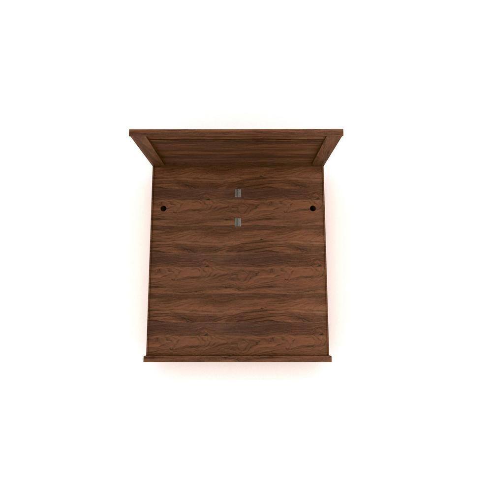 Taro Engineered Wood King Size Box Storage Bed In Walnut Finish