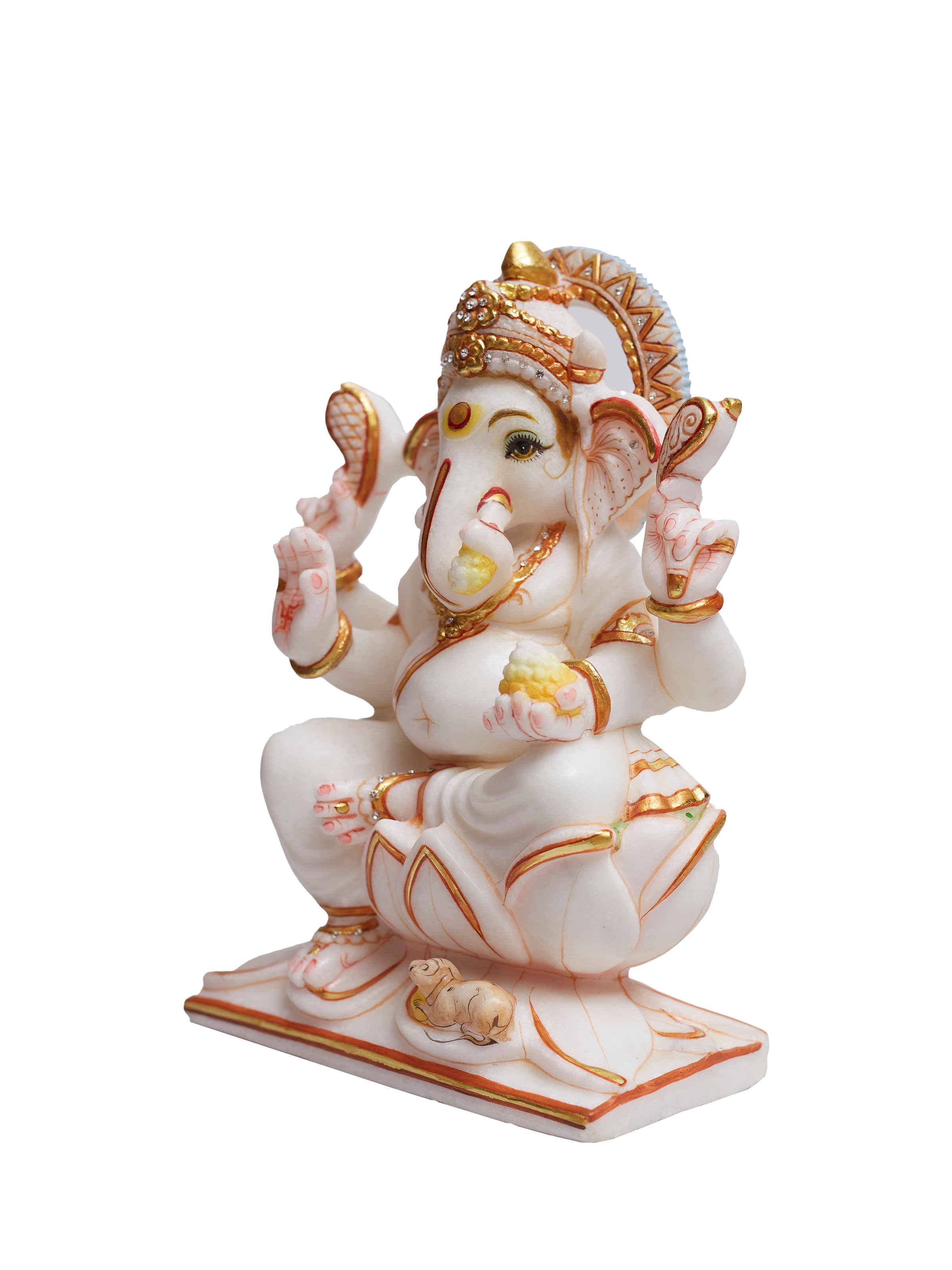 Carved Marble Ganesha Idol