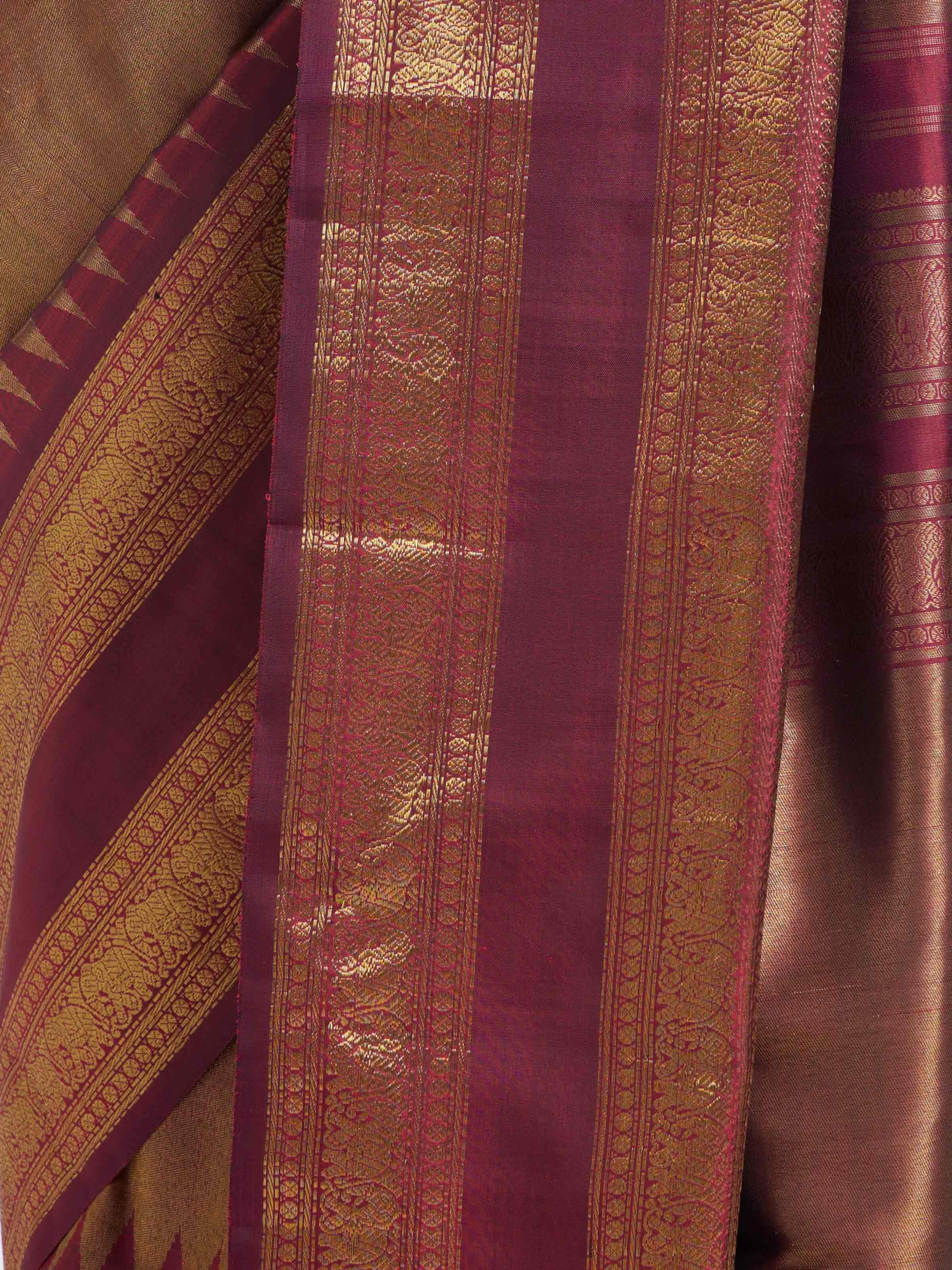 Pink Kancheepuram Silk Zari Saree