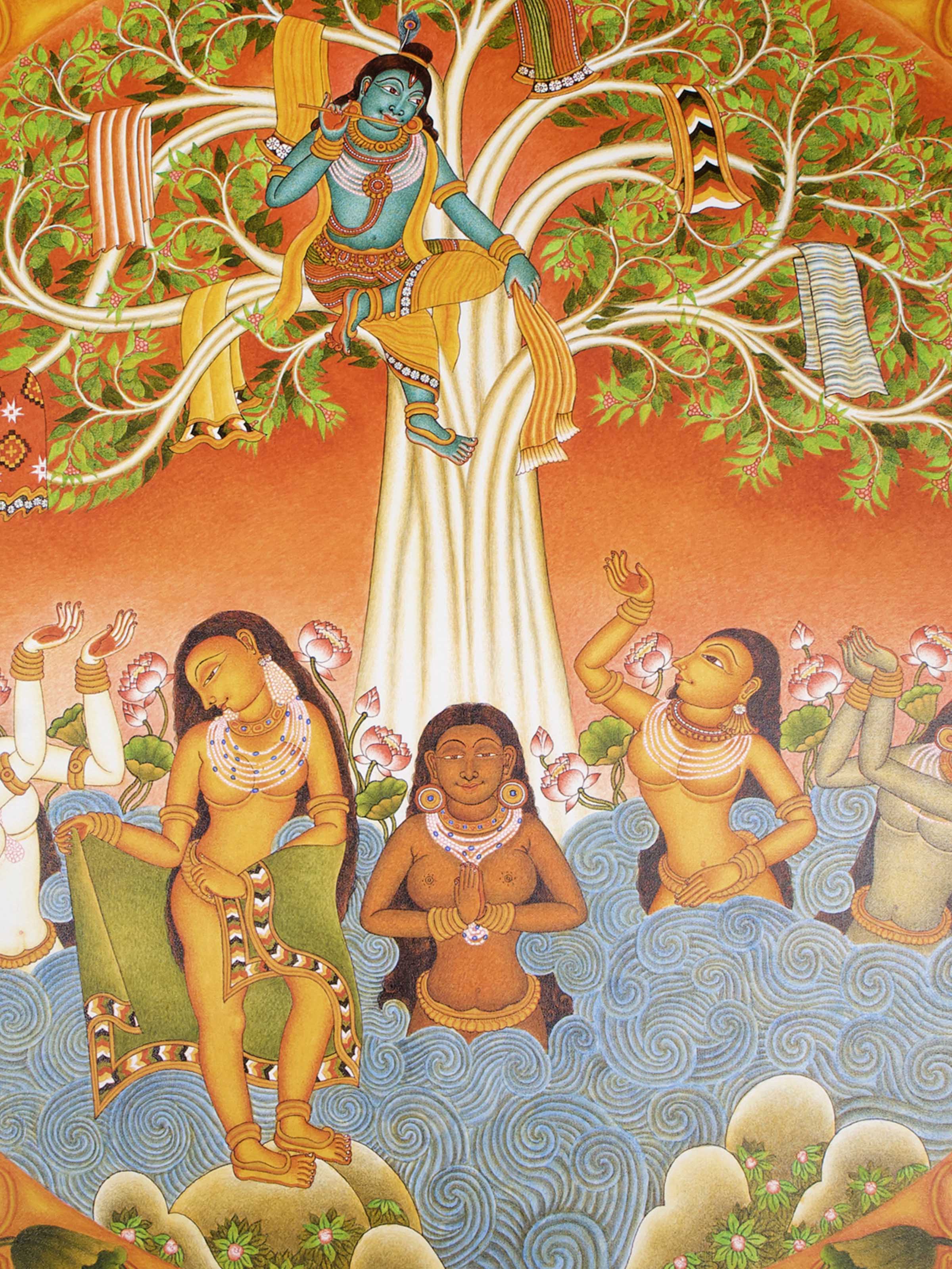 Gopi Vasthraharna Kerala Mural Painting
