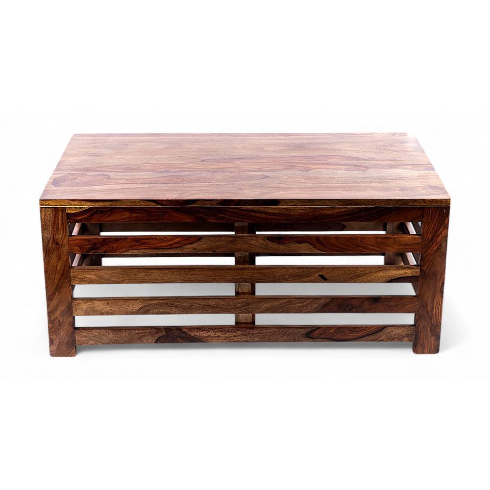 Erickson Sheesham Wood Coffee Table In Teak Finish