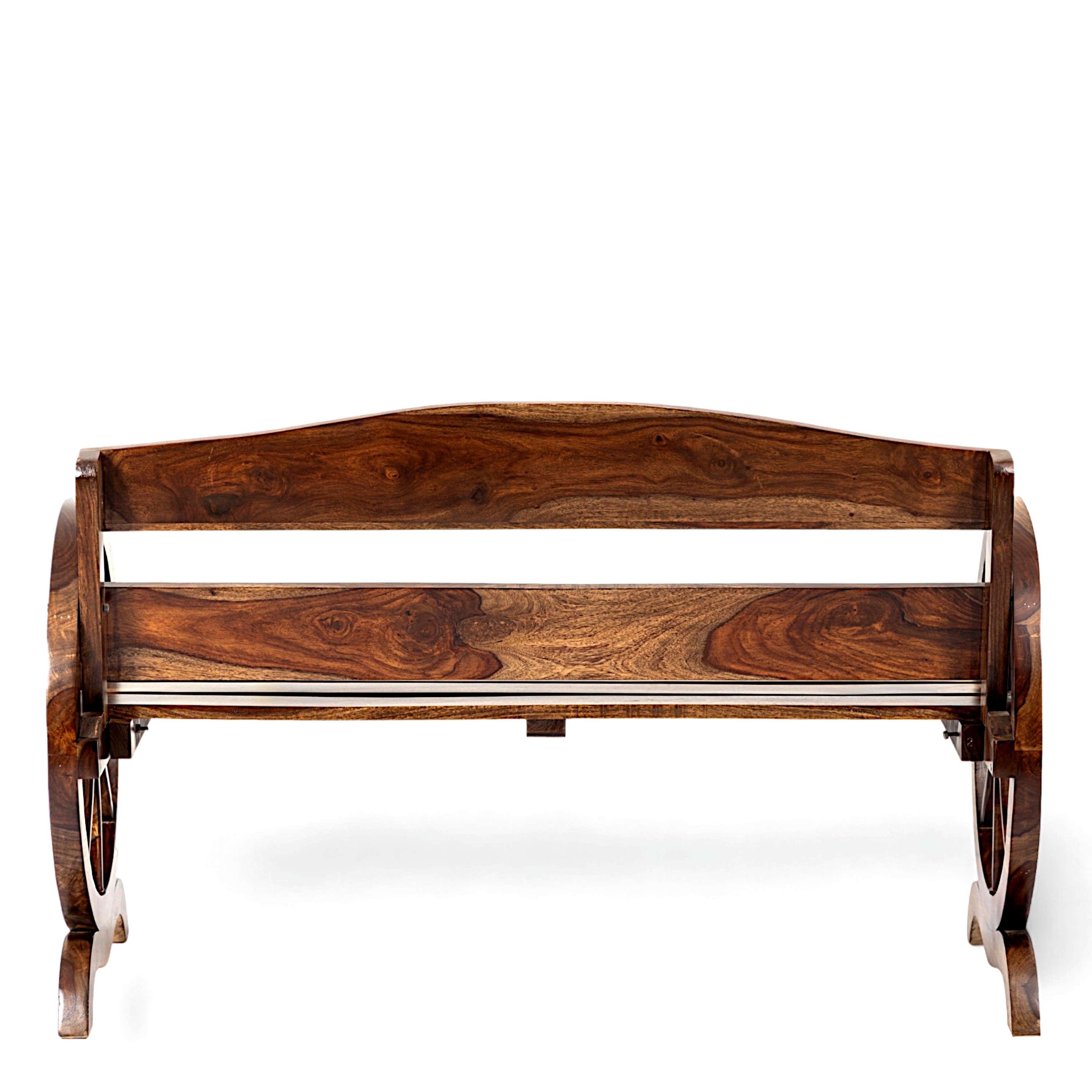 Oakmont Sheesham Wood Traditional 3 Seater Bench