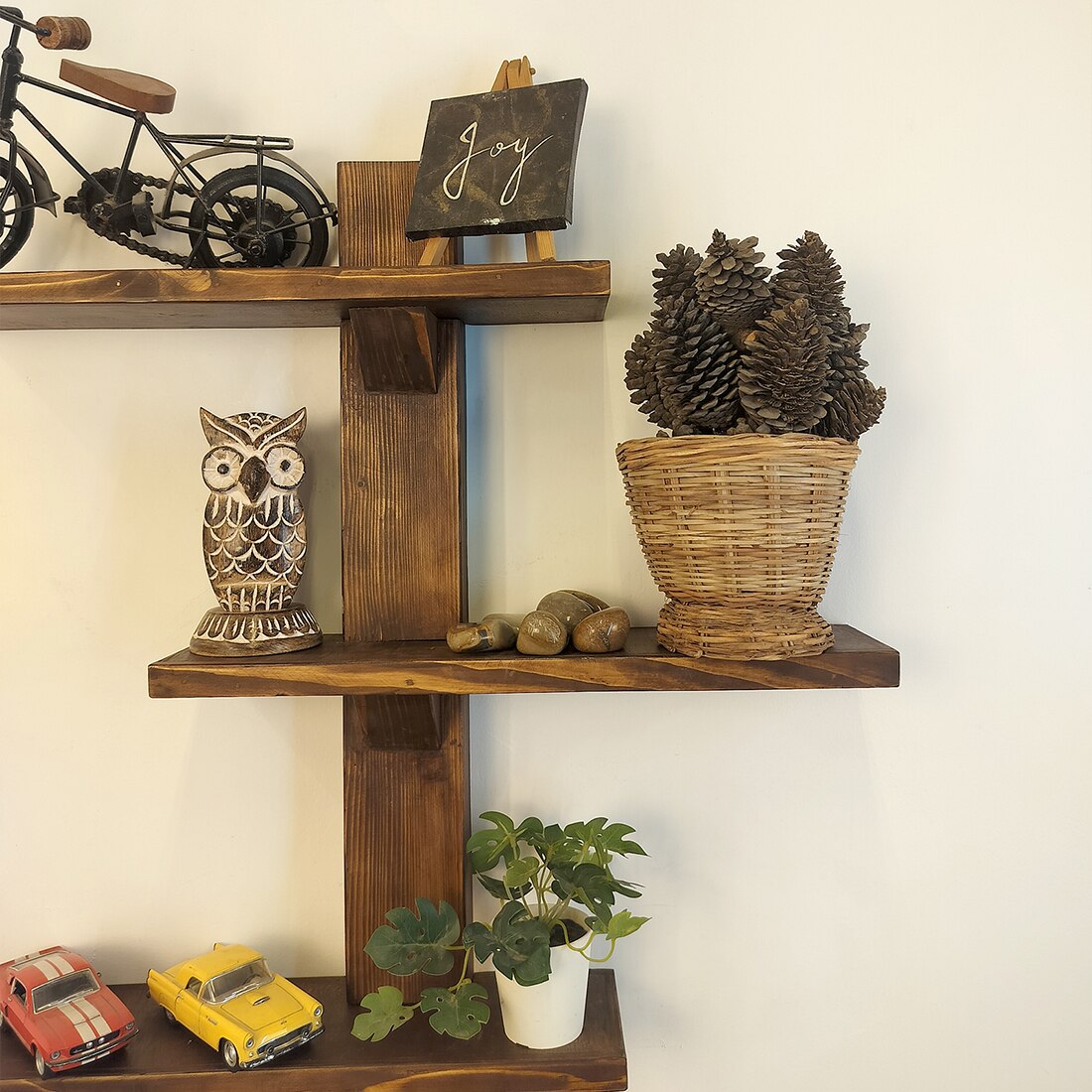 Felicia Wooden Wall Shelf Organiser