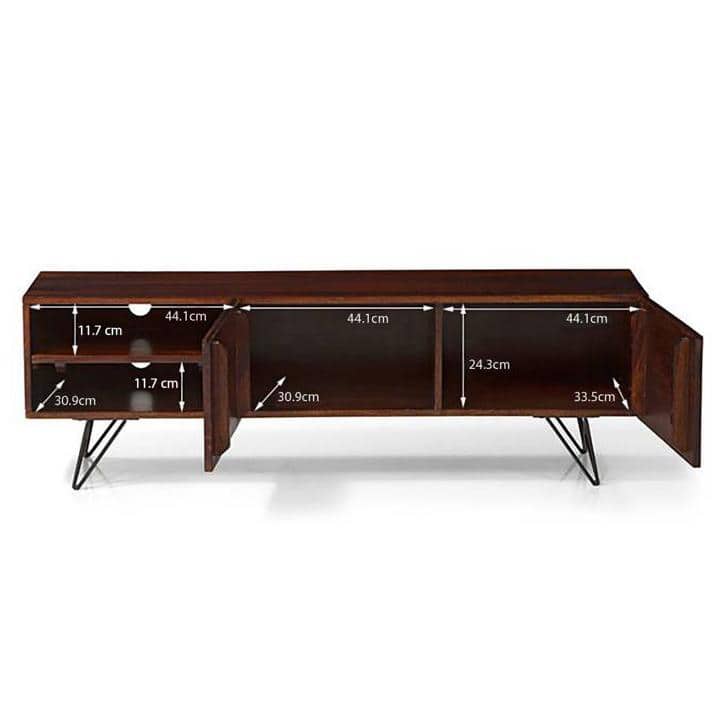 Dyson Solid Wood Free Standing TV Unit in Walnut Finish