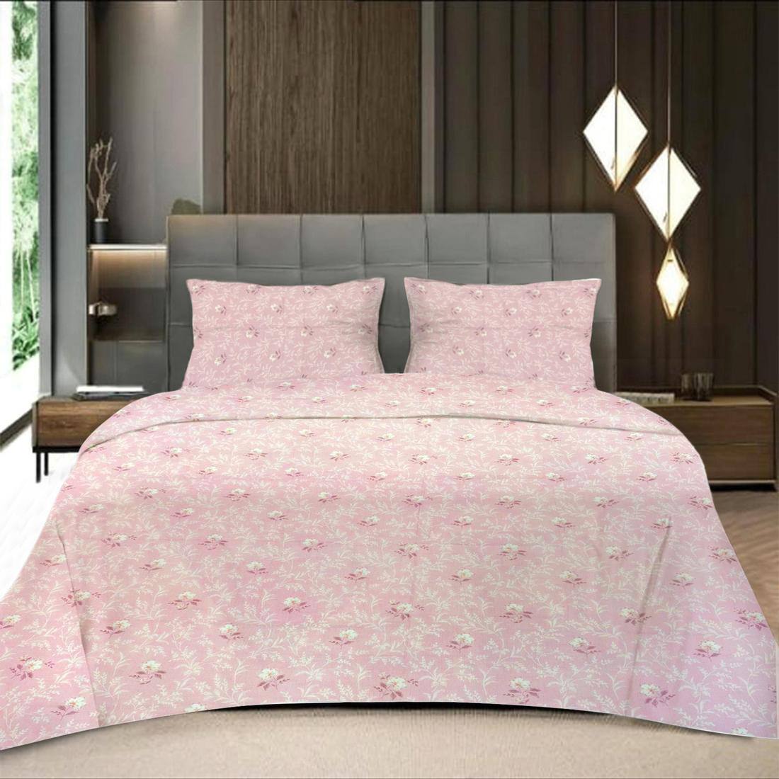 Threads Silky Touch Premium Super Double Queen Size Flat Bedsheet 254 x 230 cms