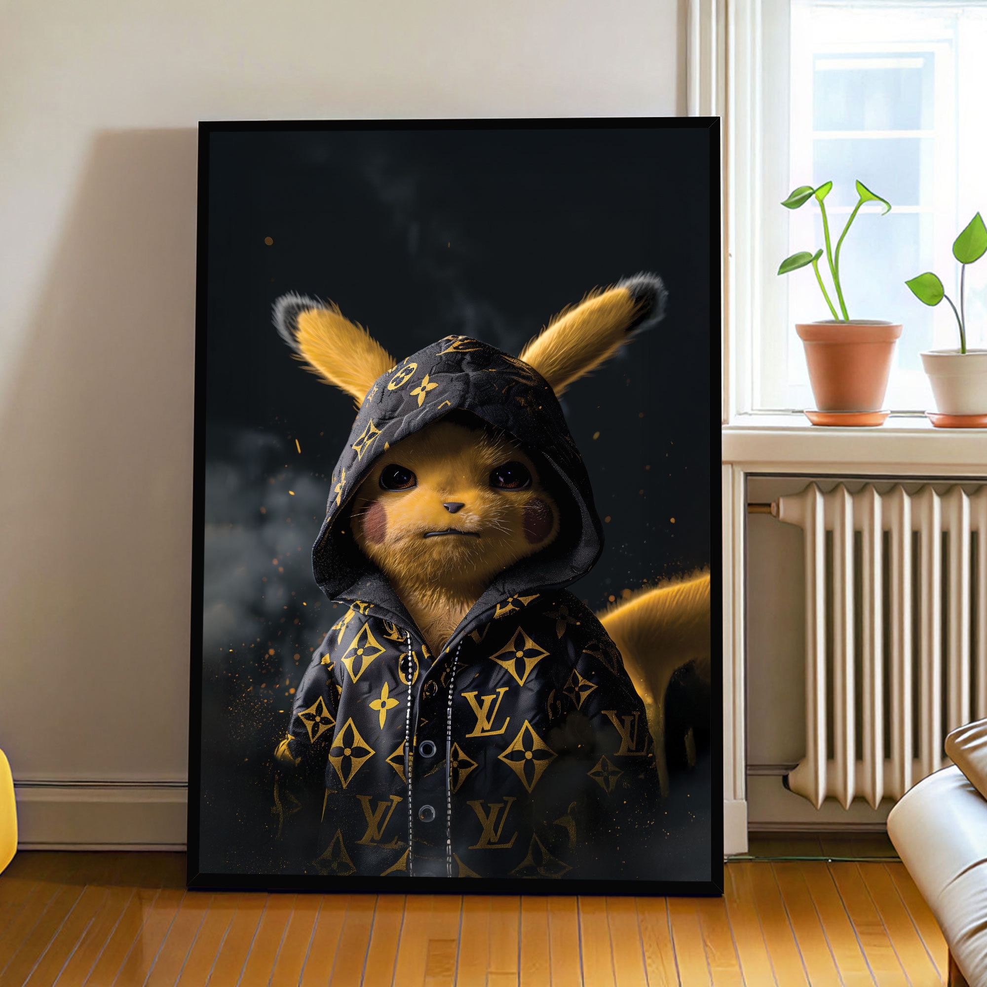 The Castle Decor Electric Cartoon Mouse Wall Art Framed Painting 20x30 Inch - The Castle Decor