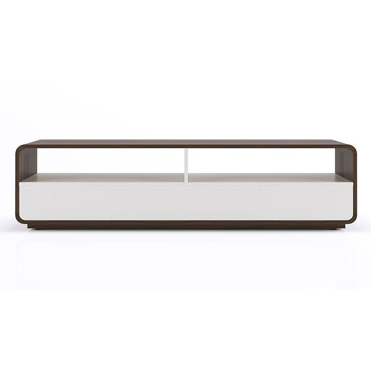 Baltoro Engineering Wood Free Standing TV Unit in White Finish
