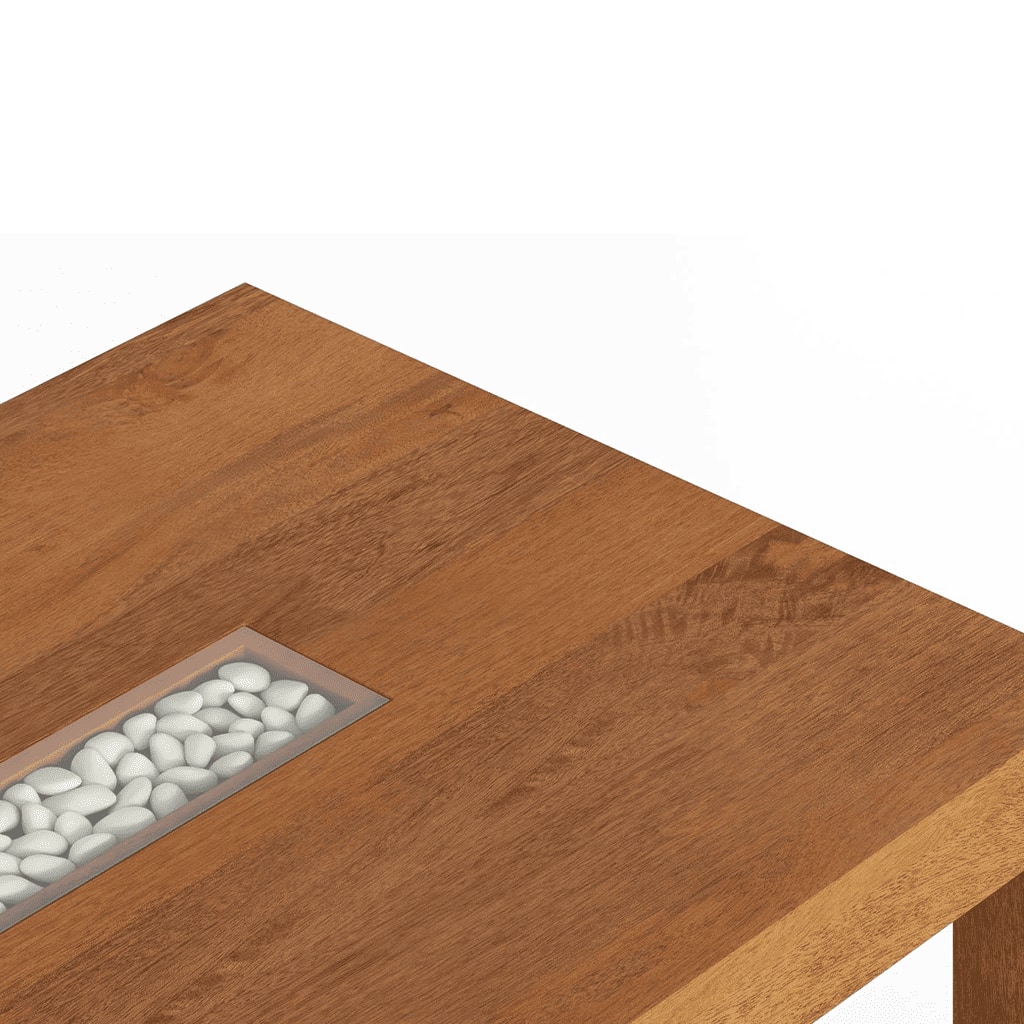 Brighton XL 6 Seater Dining Table In Amber Walnut Finish