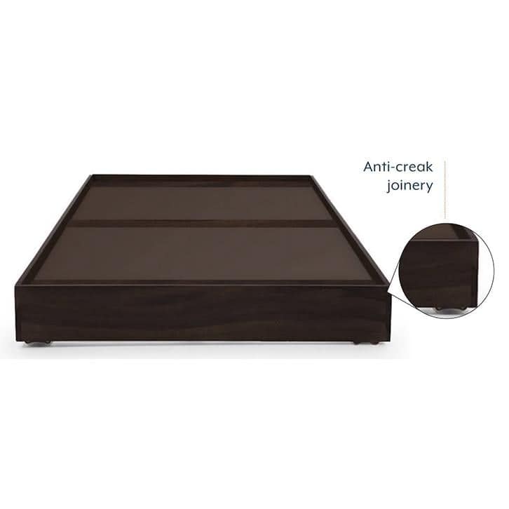 Merritt Solid Wood Single Size Bed In Mahogany Finish