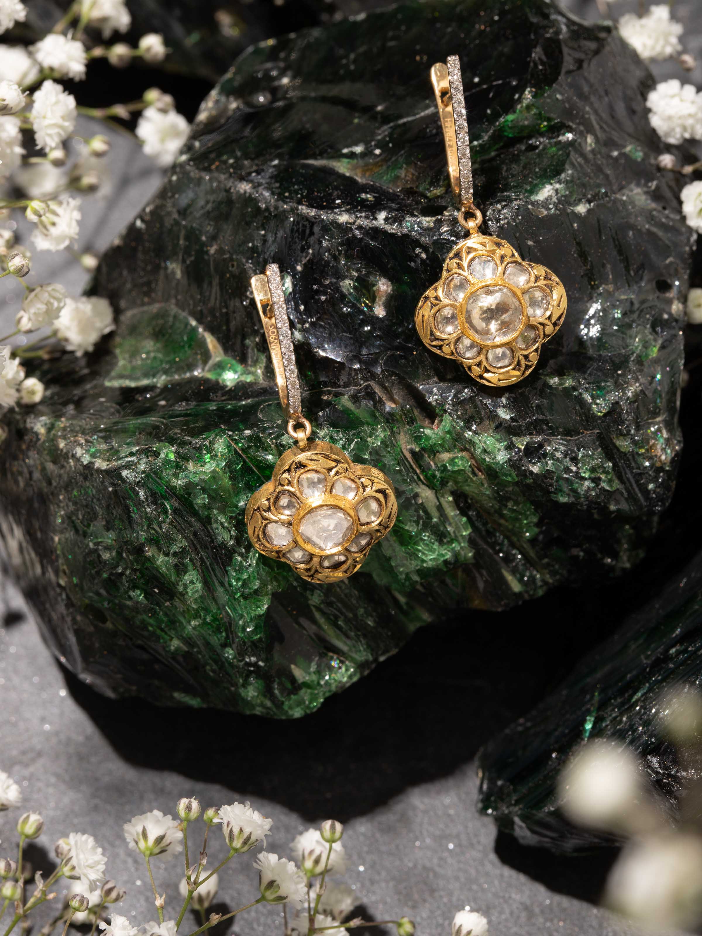 Partash 18 Karat Gold Drop Earrings