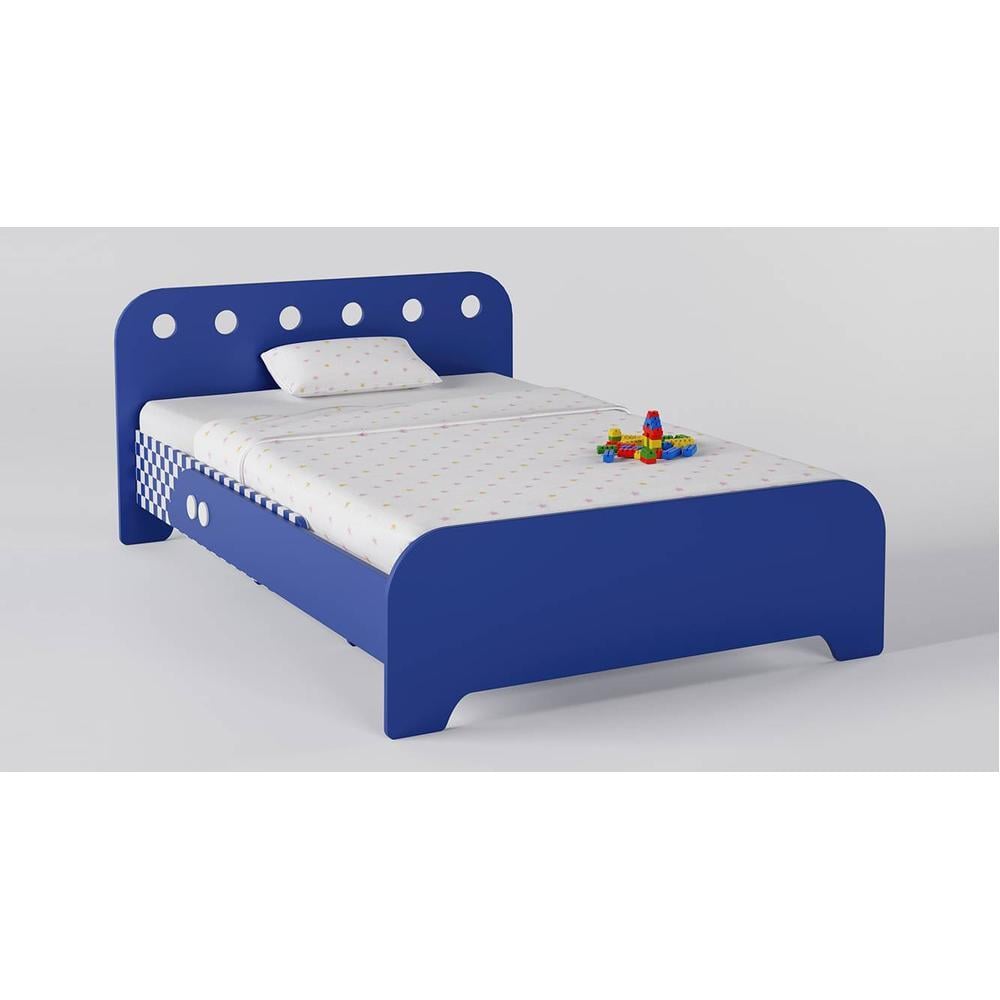 Muppets Engineered Wood Bed in Electric Blue Colour