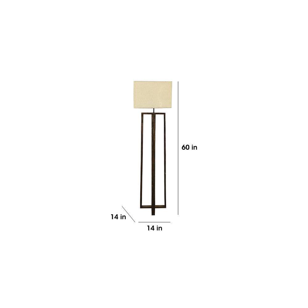 Blender Beige Jute Floor Lamp with Beige Jute Base